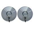 Sugekopp med krok transparent/krom 2 stk. - Target